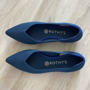 Rothy's Navy Blue Pointed Flats